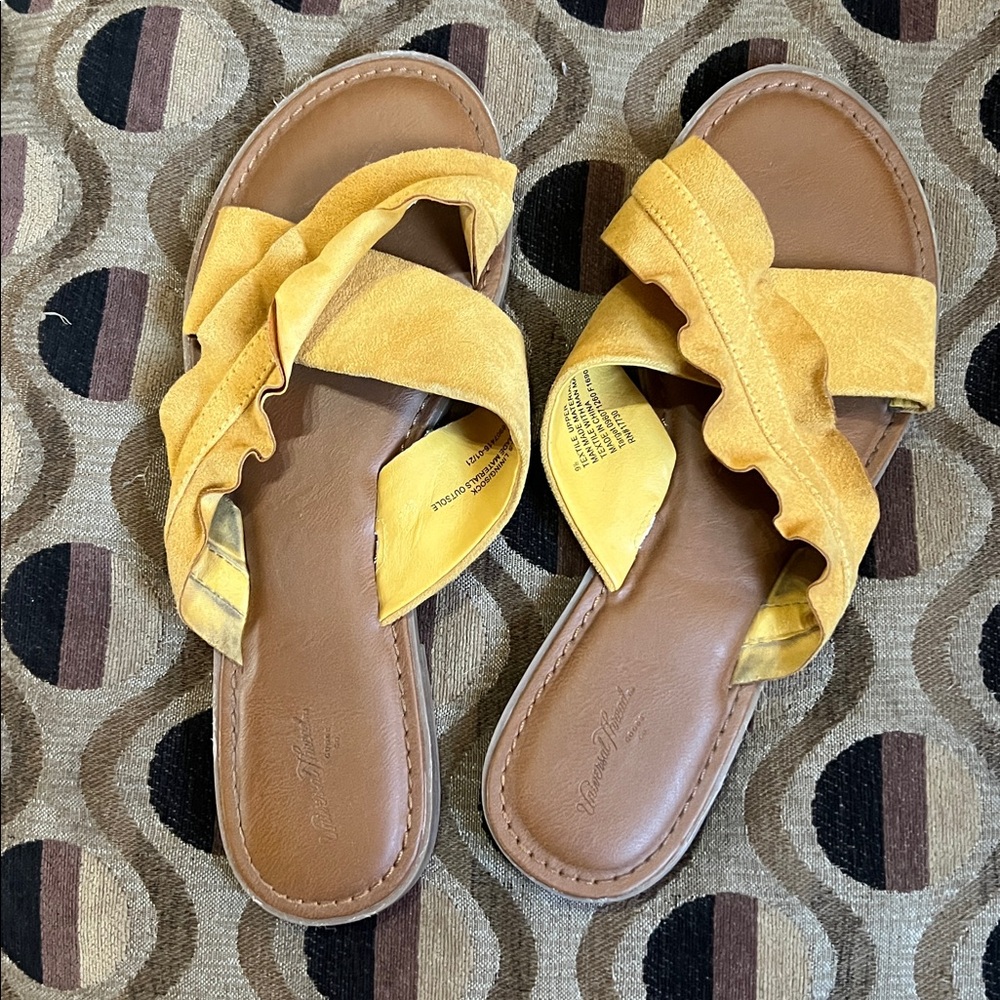 Universal Thread Yellow Ruffle Sandals